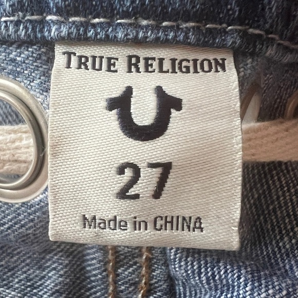 True Religion Starr Cropped Relaxed Straight Size 27 - Picture 2 of 11